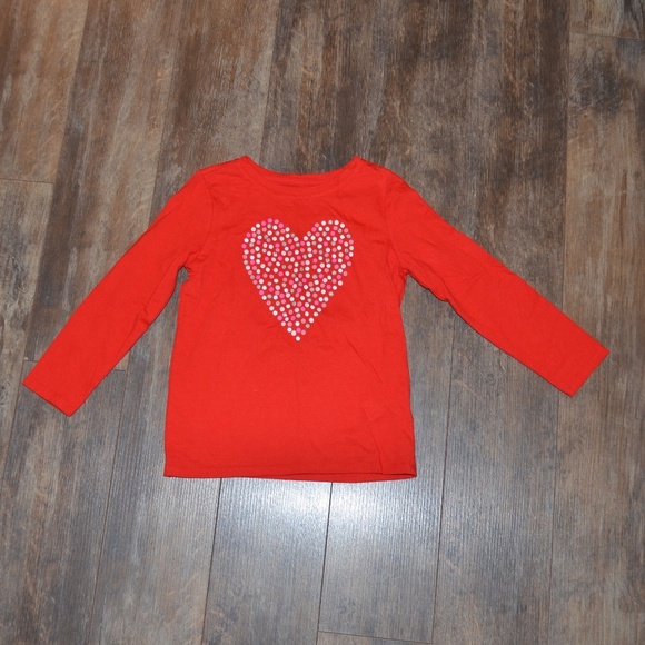 Cat and Jack - Red T-Shirt with Heart on Front - Picture 1 of 3